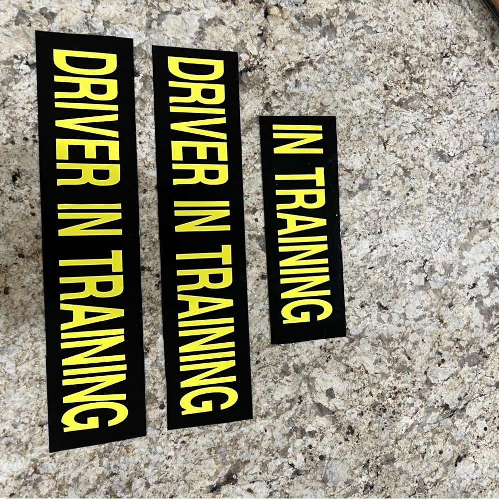 Driver In Training Decal Set - Black and Yellow